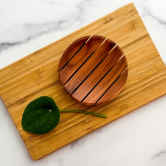 Wooden Round Soap Dish